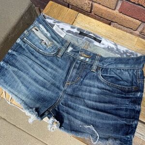 Joe's Jeans Blue Distressed Jean Shorts